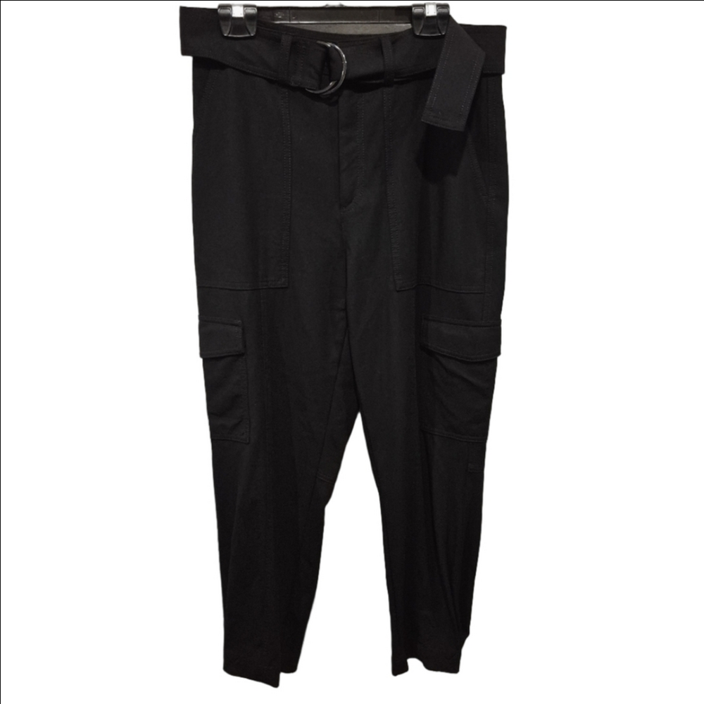 Banana Republic Drapery Twill Utility Cargo Black pants Size 6